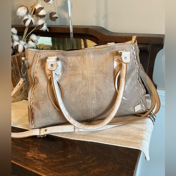 Bed Stu Rockababy Satchel Crossbody Shoulder Bag Icicle Rustic Nectar Lux $295 - Picture 10 of 14